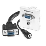 Plastrons VGA Audio avec câbles ou sur borniers
